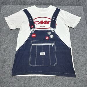 FMF Ronnie Mac Overalls Men’s White T-shirt Motocross Mx Dirt Bike #69 Sz Medium